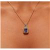 Image 2 : 14KT Yellow Gold 2.85ct Tanzanite and Diamond Pendant