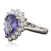 Image 4 : 14KT White Gold 2.66ct Tanzanite and Diamond Ring