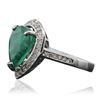 Image 2 : 14KT White Gold 4.01ct Emerald and Diamond Ring