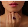 Image 1 : 14KT White Gold 11.28ct Ruby and Diamond Ring