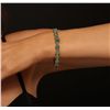 Image 2 : 14KT Rose Gold 20.90ctw Emerald and Diamond Bracelet