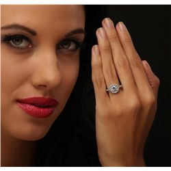 14KT White Gold 1.71ctw Diamond Ring