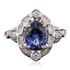 Image 3 : 18KT White Gold 3.60ct Tanzanite and Diamond Ring