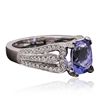 Image 2 : 18KT White Gold 2.42ct Tanzanite and Diamond Ring