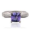 Image 1 : 18KT White Gold 2.62ct Tanzanite and Diamond Ring