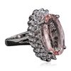 Image 4 : 14KT White Gold 7.90ct Morganite and Diamond Ring