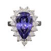 Image 3 : 14KT White Gold 5.38ct Tanzanite and Diamond Ring