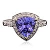 Image 3 : 14KT White Gold 3.28ct Tanzanite and Diamond Ring