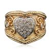 Image 3 : 14KT Yellow Gold 0.27ctw Diamond Ring