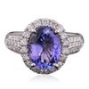 Image 3 : 14KT Two-Tone Gold 3.51ct Tanzanite and Diamond Ring