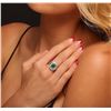 Image 1 : 14KT White Gold 2.22ct Emerald and Diamond Ring