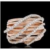 Image 3 : 14KT Rose Gold 0.64ctw Diamond Ring