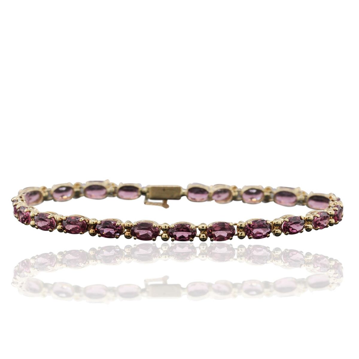 Gold rhodolite bracelet Clearance