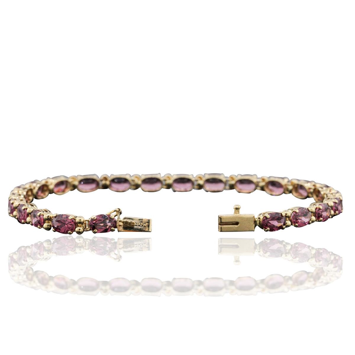 Yellow gold garnet bracelet Clearance
