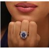 Image 2 : 14KT White Gold 5.21ct Tanzanite and Diamond Ring