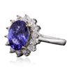 Image 4 : 14KT White Gold 3.17ct Tanzanite and Diamond Ring