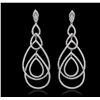 Image 3 : 18KT White Gold 3.71ctw Diamond Earrings