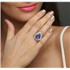 Image 2 : 18KT White Gold 10.19ct Tanzanite and Diamond Ring