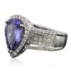 Image 2 : 14KT White Gold 4.81ct Tanzanite and Diamond Ring