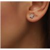 Image 3 : 14KT White Gold 1.11ctw Diamond Solitaire Earrings