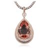 Image 4 : 14KT Rose Gold 57.46ct GIA Certified Morganite and Diamond Pendant With Chain