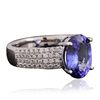 Image 2 : 14KT White Gold 2.70ct Tanzanite and Diamond Ring