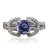 Image 3 : 14KT White Gold 1.47ct Tanzanite and Diamond Ring