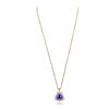 Image 2 : 14KT Yellow Gold 6.84ct Tanzanite and Diamond Pendant With Chain