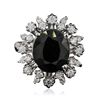Image 3 : 14KT White Gold 5.64ct Sapphire and Diamond Ring