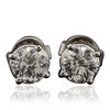 Image 3 : 14KT White Gold 1.29ctw Diamond Stud Earrings