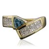 Image 1 : 14KT Yellow Gold 0.35ct Blue Diamond Ring