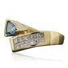 Image 2 : 14KT Yellow Gold 0.35ct Blue Diamond Ring