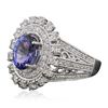 Image 4 : 14KT White Gold 1.95ct Tanzanite and Diamond Ring