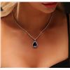 Image 2 : 14KT White Gold 11.55ct GIA Certified Tanzanite and Diamond Necklace