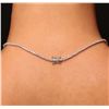 Image 5 : 14KT White Gold 11.55ct GIA Certified Tanzanite and Diamond Necklace