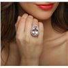 Image 5 : 14KT Rose Gold 20.70ct Morganite and Diamond Ring