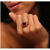 Image 2 : 14KT Rose Gold 5.66ct Ruby and Diamond Ring