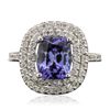 Image 3 : 14KT White Gold 2.76ct Tanzanite and Diamond Ring