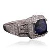 Image 2 : 14KT White Gold 3.23ct Sapphire and Diamond Ring