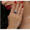 Image 5 : 14KT White Gold 3.23ct Sapphire and Diamond Ring