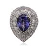 Image 3 : 18KT White Gold 4.81ct Tanzanite and Diamond Ring