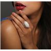 Image 5 : 14KT White Gold 14.69ct Opal and Diamond Ring