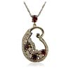 Image 4 : 14KT Yellow Gold 1.68ctw Ruby and Diamond Pendant With Chain