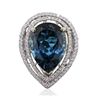Image 3 : 14KT Two-Tone Gold 8.54ct Topaz and Diamond Ring