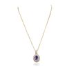 Image 3 : 14KT Yellow Gold 4.20ct Tanzanite and Diamond Pendant With Chain