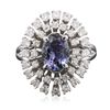 Image 3 : 14KT White Gold 1.78ct Tanzanite and Diamond Ring