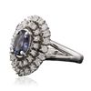 Image 4 : 14KT White Gold 1.78ct Tanzanite and Diamond Ring