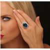 Image 5 : 14KT White Gold 21.45ct Blue Topaz and Diamond Ring