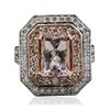 Image 3 : 14KT White Gold 2.84ct Morganite and Diamond Ring