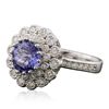 Image 4 : 14KT White Gold 2.27ct Tanzanite and Diamond Ring